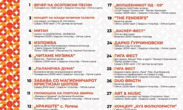 Богата културна програма за сите возрасти за јули во НУЦК „Трајко Прокопиев“ Куманово