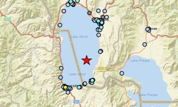 Сеизмолошка опсерваторија при ПМФ: Регистриран земјотрес со јачина од 3,6 степени по Рихтер со епицентар во Охридско