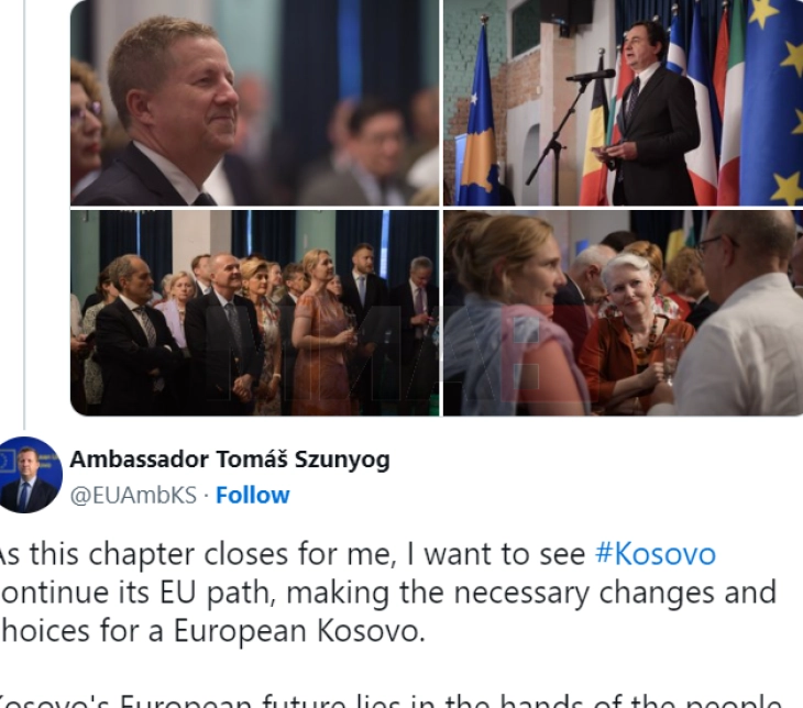 Suniog në fund të mandatit: Dua ta shoh Kosovën që të vazhdojë rrugën e saj drejt BE-së