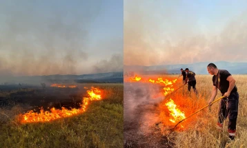 Продолжува гаснењето на големиот пожар кај армискиот полигон „Пепелиште“, нема опасност за населби и инфраструктура
