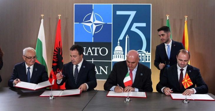 Министрите за одбрана на Италија, Албанија, Северна Македонија и Бугарија потпишаа Писмо на намери за воспоставување на хармонизиран коридор за воена мобилност за потребите на НАТО