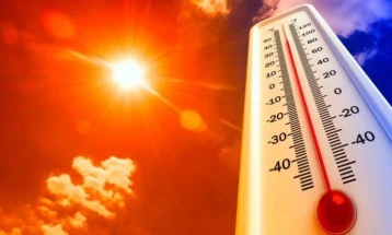 Temperatura më të larta janë matur në Veles dhe Demir Kapi, fazë portokalli deri në fund të javës