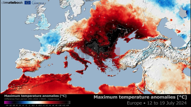 Екстремен топлотен бран на Балканот