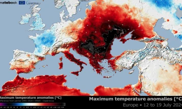 Valë ekstreme e të nxehtit në Ballkan