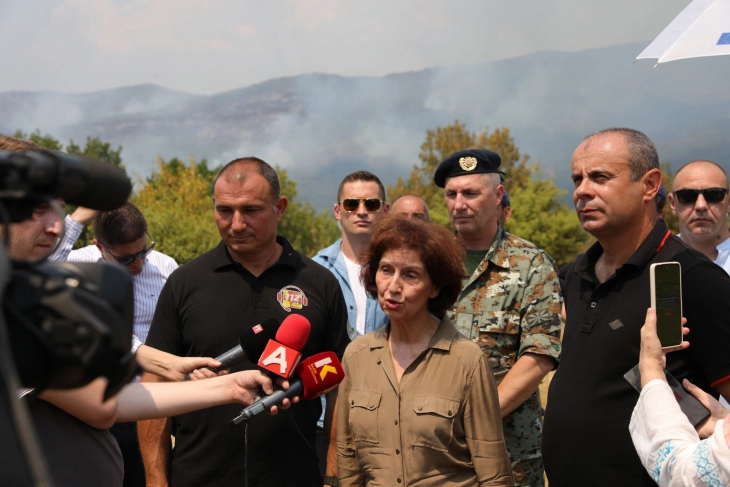 Siljanovska-Davkova calls for analysis of Law on Crisis Management once fires put out 