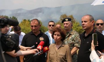 Siljanovska-Davkova calls for analysis of Law on Crisis Management once fires put out 