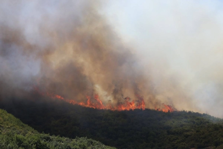 Активни 12 пожари, изминатото деноноќите евидентирани вкупно 35 пожари на отворено