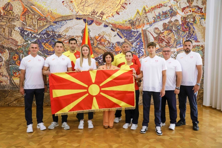 President Siljanovska-Davkova meets Macedonian athletes ahead of Paris Olympics