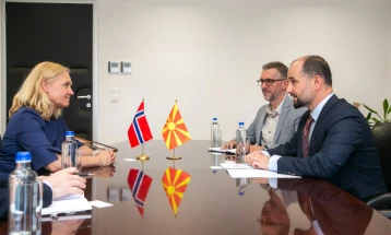 European Affairs Minister Murtezani meets Norwegian Ambassador Melsom