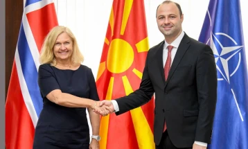 Defense Minister Misajlovski meets Norwegian Ambassador Melsom