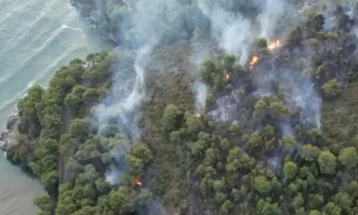 Шумски пожар во јужна Италија принуди евакуација на туристички ресорт
