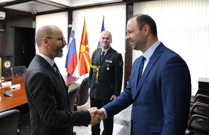 Minister Misajlovski meets Slovenian Ambassador Presker