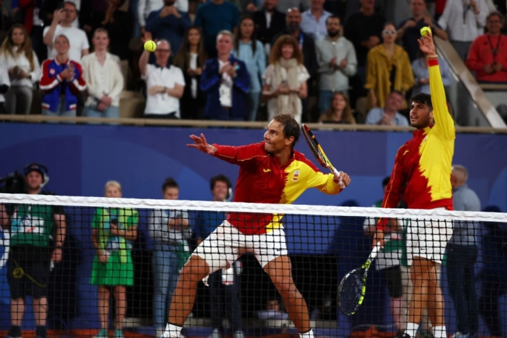 Надал и Алкараз го добија првиот натпревар на турнирот во двојки на Олимпијадата 2024