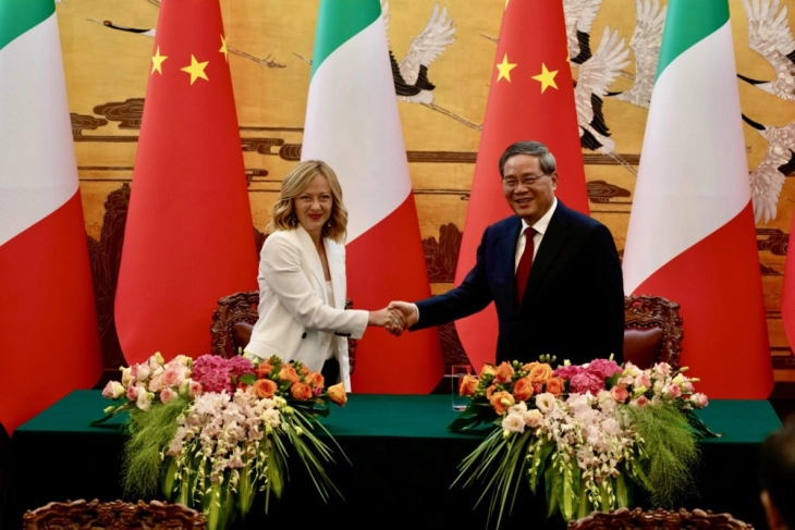 Мелони во Пекинг потпиша тригодишен акциски план за соработка меѓу Кина и Италија