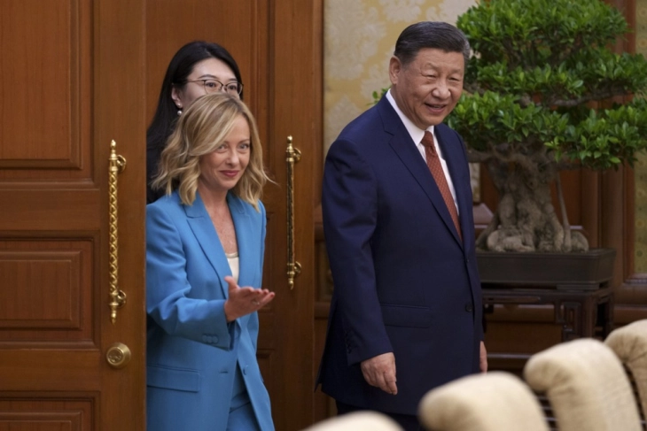 Кинескиот претседател Си Џинпинг во Пекинг се сретна со италијанската премиерка Мелони