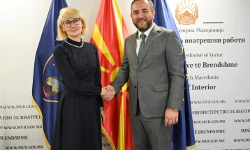 Interior Minister Toshkovski meets Ukrainian Ambassador Larysa Dir