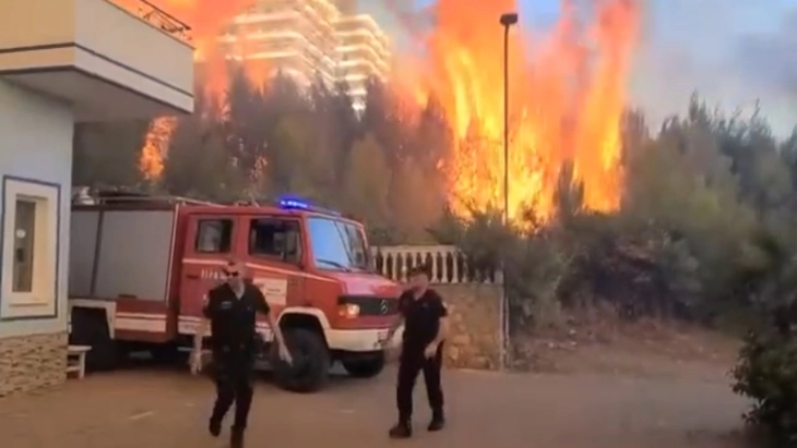 Nga zjarri që shpërtheu në Shëngjin, turistët në panik po largohen nga vendi