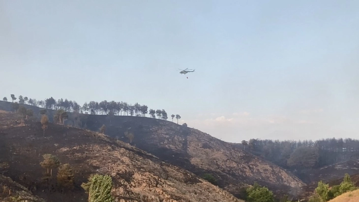 Prohor Pchinski monastery safe from Kozjak wildfire as it's put out by helicopters