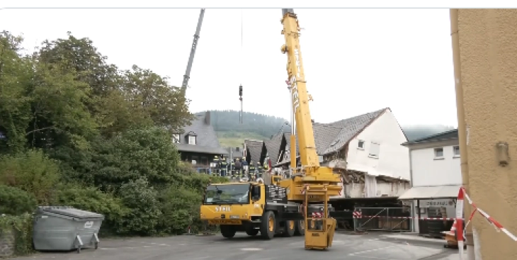 One dead, eight trapped after hotel partially collapses in Germany