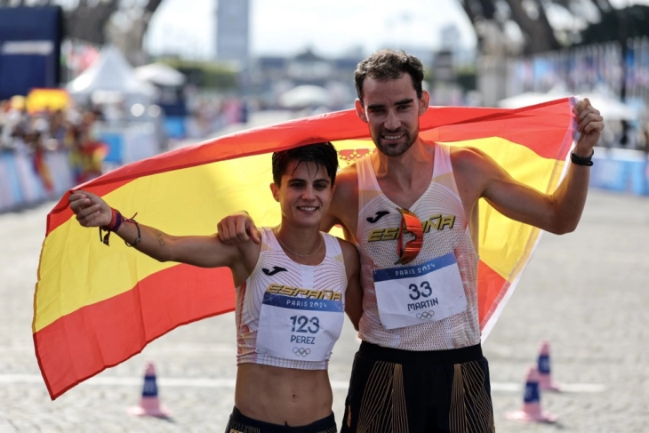 Spain win inaugural marathon race walk mixed relay at Paris Games