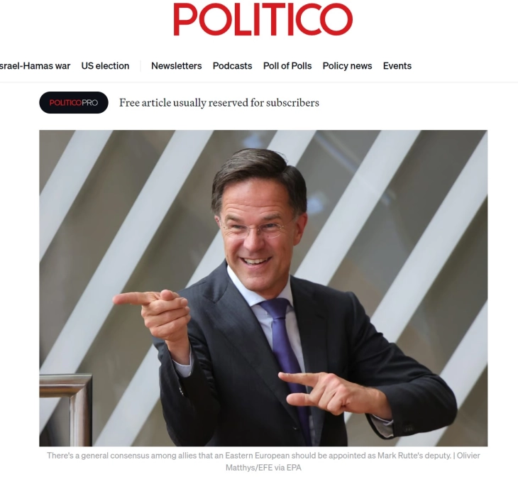 POLITICO: Šekerinska and Gabriel widely considered to be named Rutte's deputy