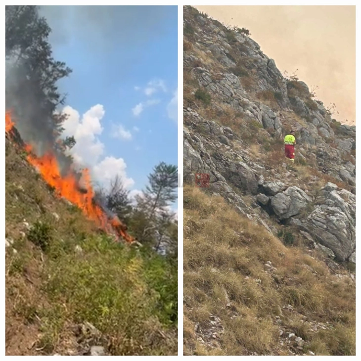 Zjarri mbi fshatin Gari të Dibrës plotësisht është lokalizuar