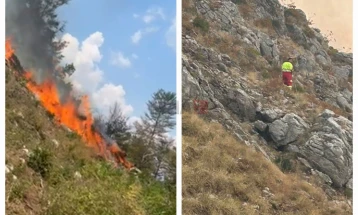 Zjarri mbi fshatin Gari të Dibrës plotësisht është lokalizuar