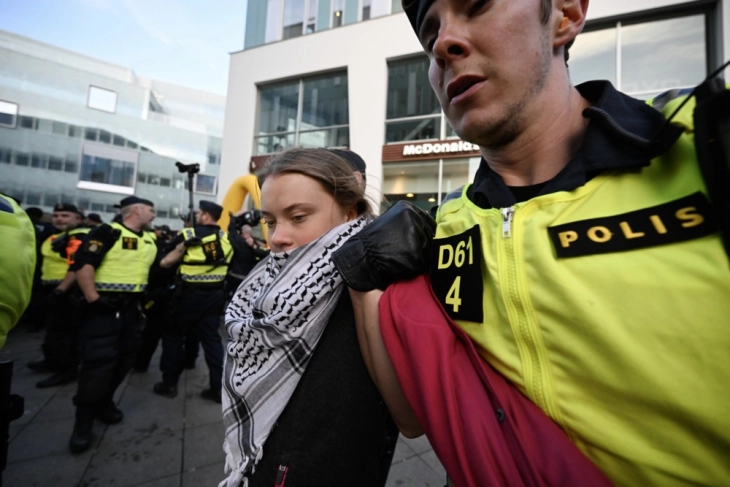 Policia daneze e arrestoi Greta Tunbergun në një protestë pro-palestineze