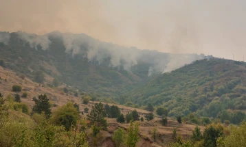 Zjarri në Mariovë mbetet aktiv