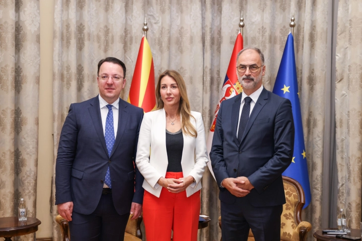 Nikoloski and Stoilkovikj discuss gas interconnection with Serbian Minister  