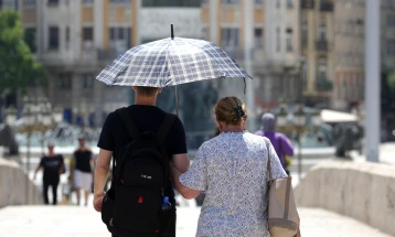 Weather: Sunny with afternoon showers; high 33°C