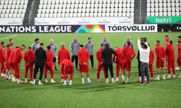 Futbollistët e Maqedonisë sot kundër Ishujve Faroe startojnë në Ligën e kombeve