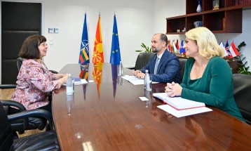 EU Minister Murtezani, Deputy Minister Trajkov meet head of Lithuania's diplomatic office in Skopje