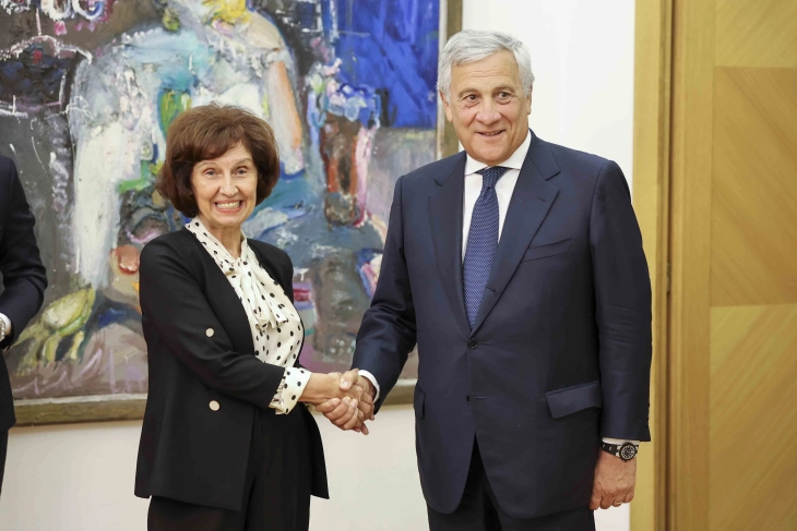 Siljanovska-Davkova – Tajani: Italy an important political and economic partner 