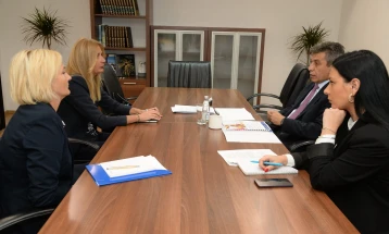 Deputy PM Mexhiti meets IOM Head Bozhinovska Petrushevska