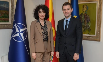 Minister Mucunski receives credentials of new UN Resident Coordinator Rita Columbia