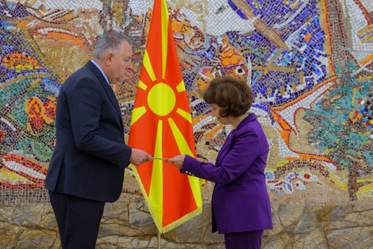 President Siljanovska Davkova receives credentials of new Montenegro Ambassador Miljanić