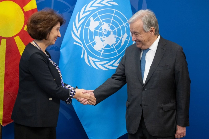 Siljanovska Davkova and Guterres meet in New York: Macedonian Euro-integration rightfully deserves to happen as soon as possible