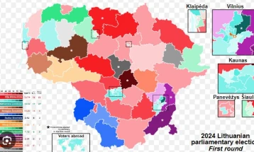 Социјалдемократите освоија најмногу гласови во првиот круг од парламентарните избори во Литванија