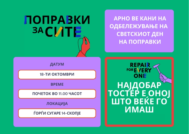 Прво одбележување на Светскиот ден на поправки во Скопје