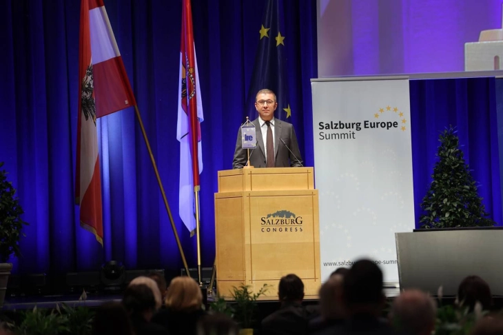 Mickoski at 20th Salzburg Europe Summit: Macedonia's future lies in the EU, commitment demonstrated through numerous concessions and steps