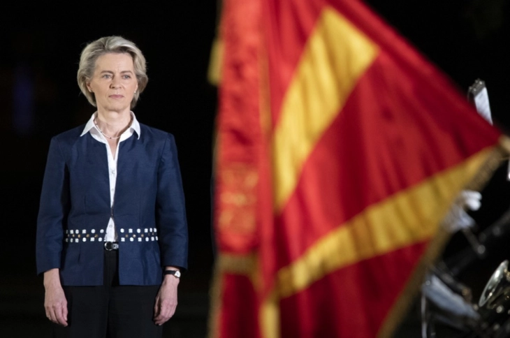 Von der Leyen in Skopje visit, to meet Siljanovska Davkova and Mickoski