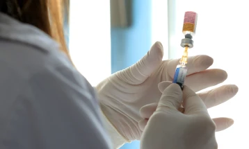 Health workers being vaccinated against seasonal flu at their places of work