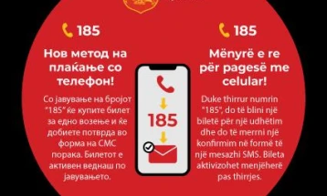 Нов начин на плаќање на билет преку бројот 185 и активирање на новата мобилна апликација „Skopjebus”