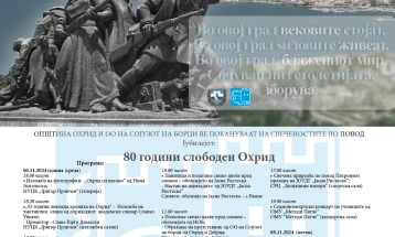 Со низа настани и свечености Охрид ќе го прослави 7 Ноември - Денот на ослободувањето