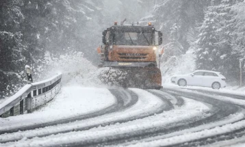 Kratovo - Probishtip road impassable for trucks due to snowfall