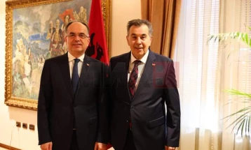 Takim lamtumirës i ambasadorit Markovski me presidentin e Shqipërisë, Begaj