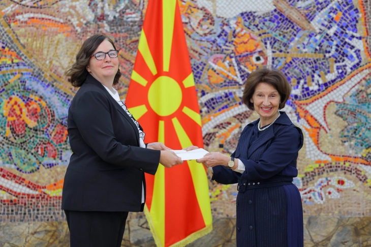 President Siljanovska Davkova receives credentials of new Canadian Ambassador Michelle Cameron