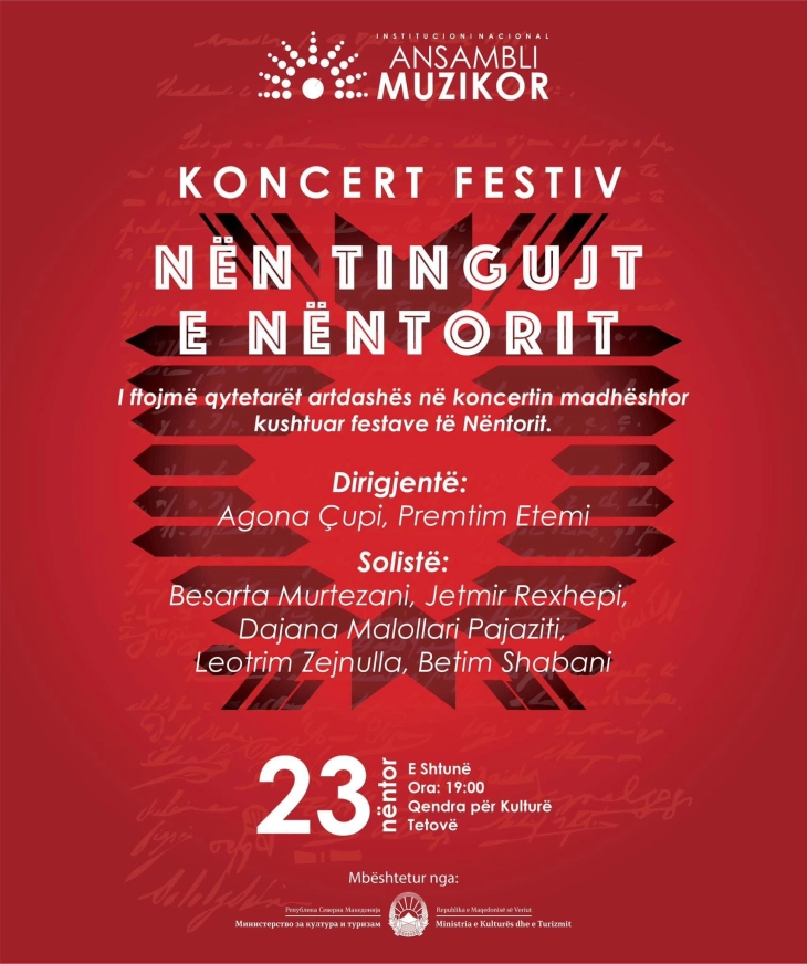 Ansambli Muzikor – Tetovë: Koncert i Madh për Festat e Nëntorit