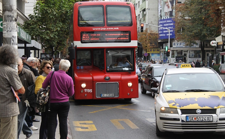 Shkupi edhe sot në mëngjes me transport të reduktuar publik